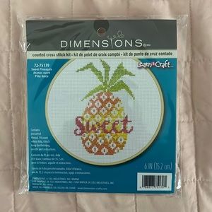 Dimensions 6” Pineapple Cross Stitch Kit